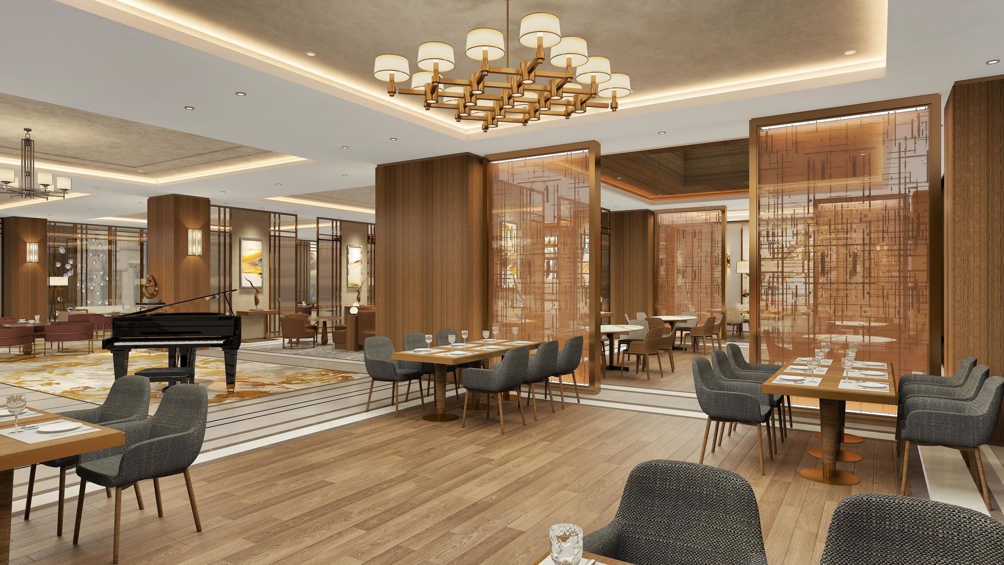 Doubletree By Hilton Skopje Hotel Bagian luar foto The restaurant